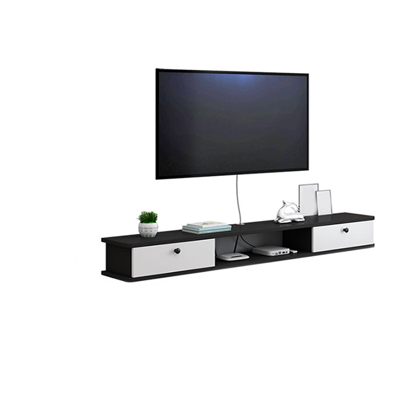 9" D Wall-mounted TV Stand Console Contemporary Closed Storage TV Stand with 2 Doors