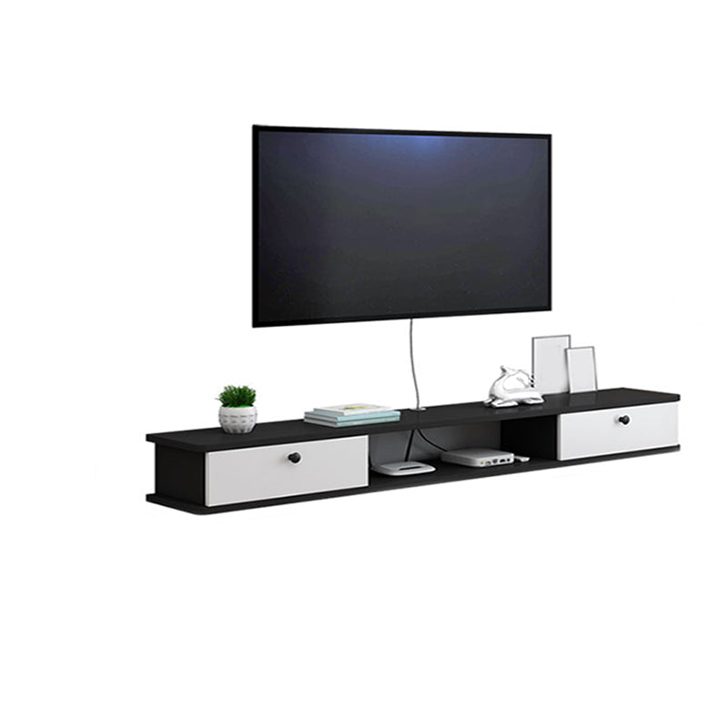 9" D Wall-mounted TV Stand Console Contemporary Closed Storage TV Stand with 2 Doors