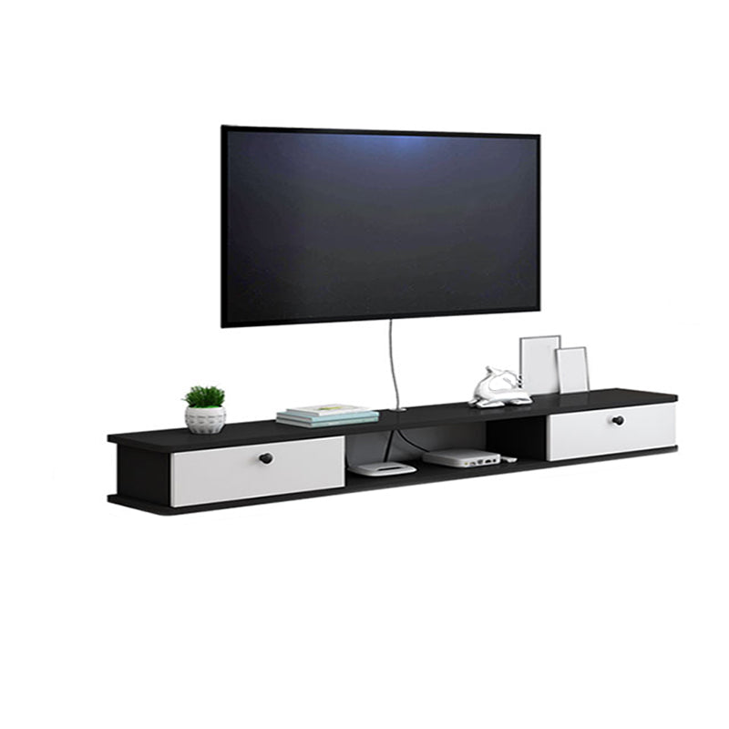 9" D Wall-mounted TV Stand Console Contemporary Closed Storage TV Stand with 2 Doors