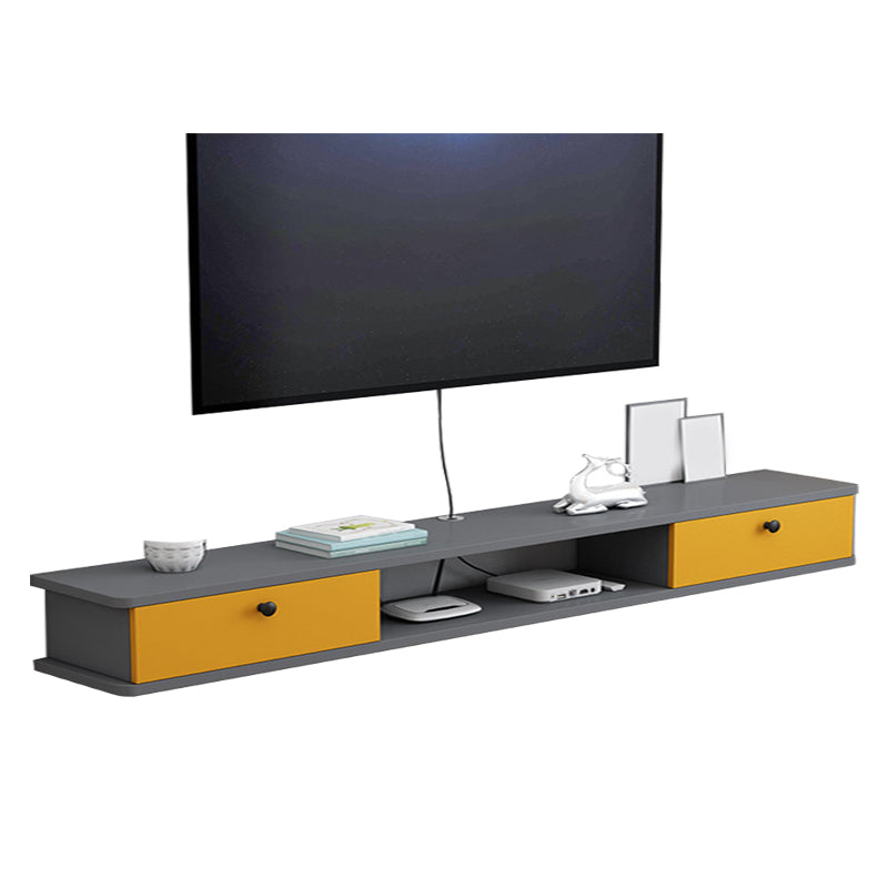 9" D Wall-mounted TV Stand Console Contemporary Closed Storage TV Stand with 2 Doors