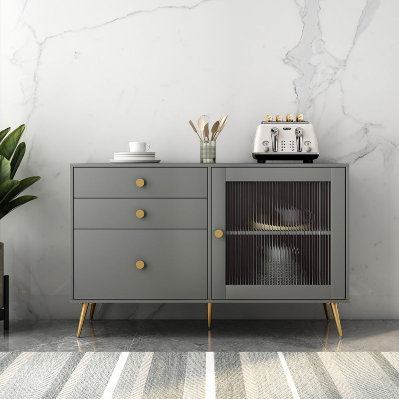 3-Drawer Sideboard Glam Engineered Wood Credenza for Living Room