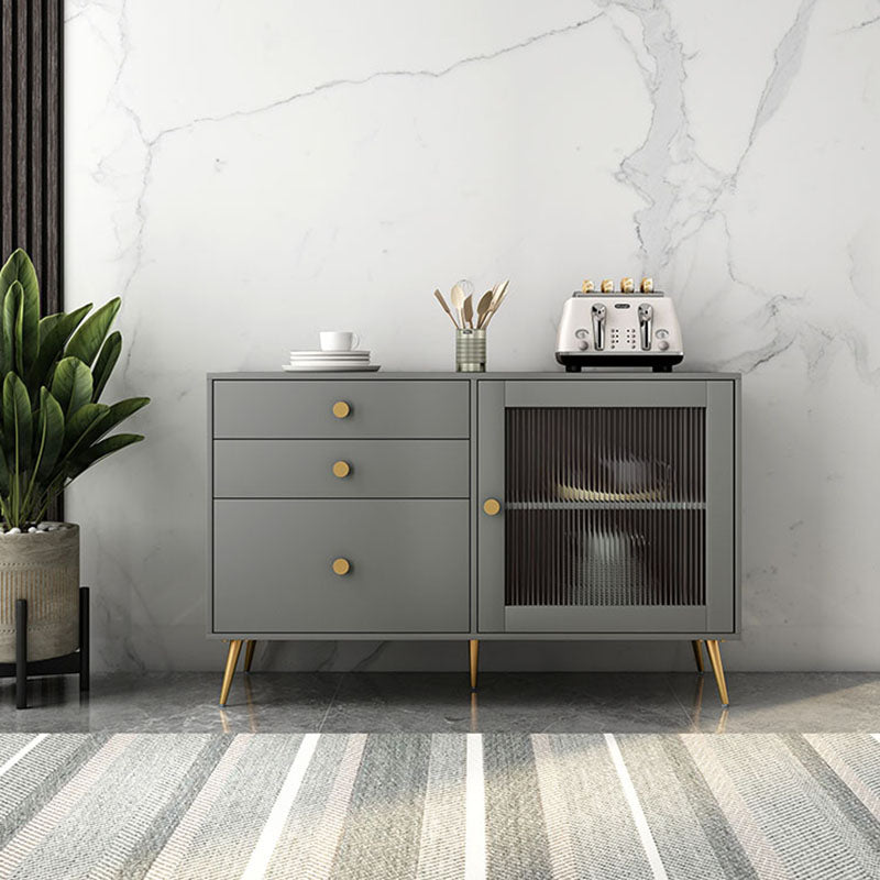 3-Drawer Sideboard Glam Engineered Wood Credenza for Living Room