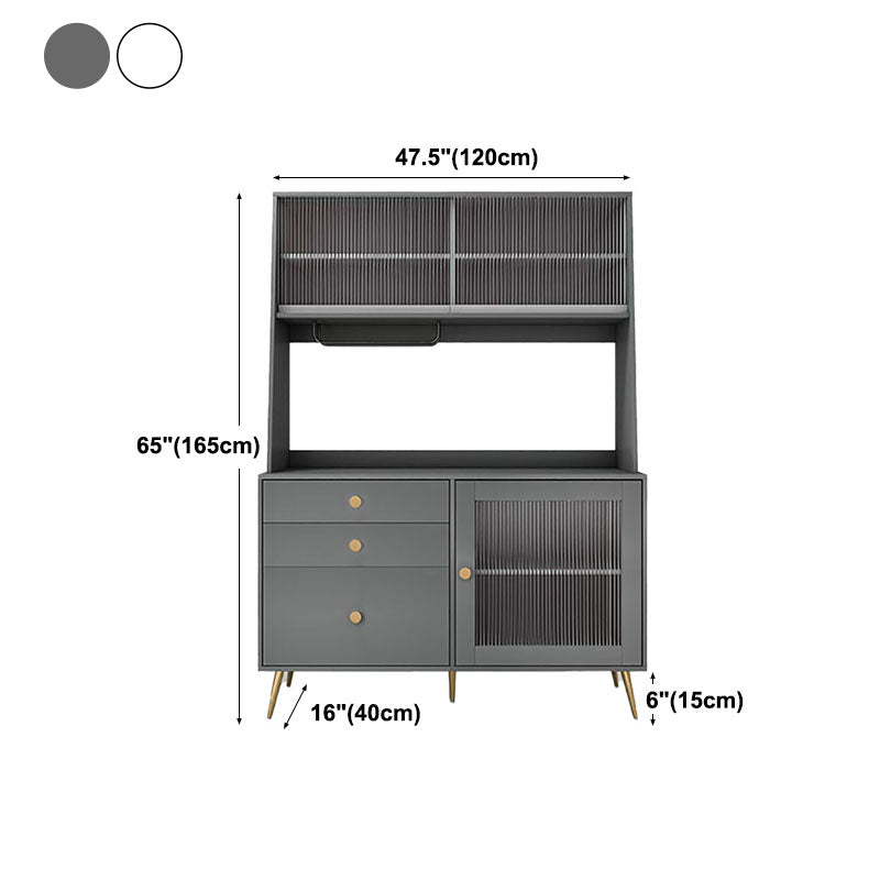 3-Drawer Sideboard Glam Engineered Wood Credenza for Living Room