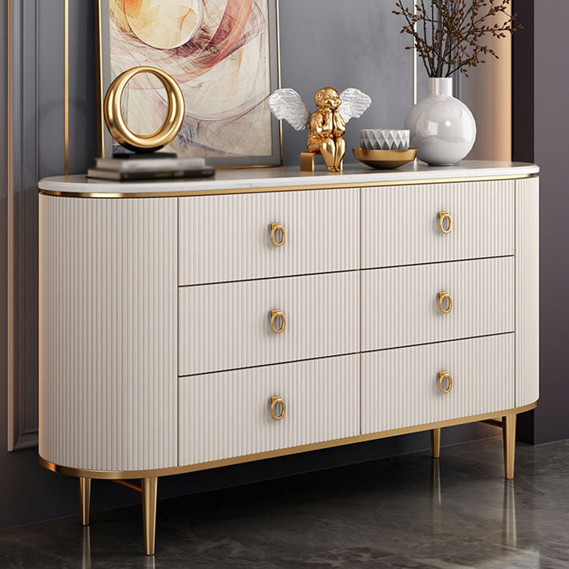 Glam Style Sideboard with Wood Drawers Sideboard for Kitchen