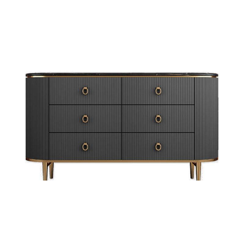 Glam Style Sideboard with Wood Drawers Sideboard for Kitchen