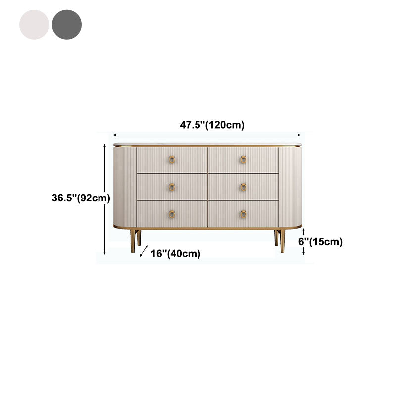 Glam Style Sideboard with Wood Drawers Sideboard for Kitchen