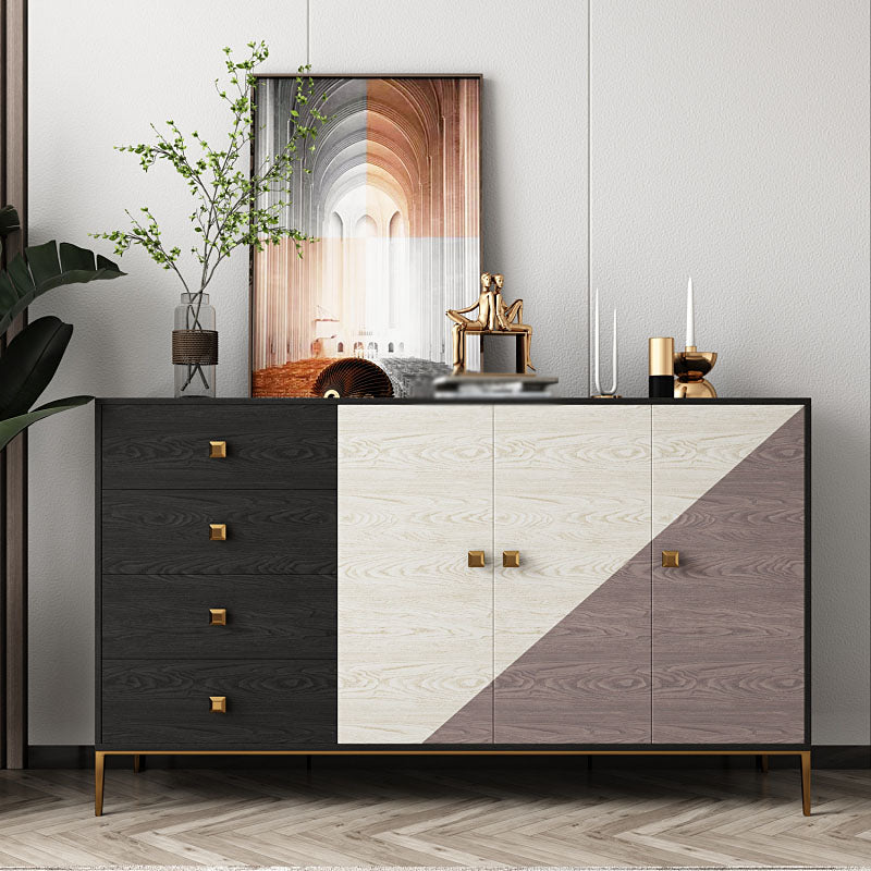 Modern Living Room Sideboard Cabinet Adjustable Shelving Solid Wood Sideboard