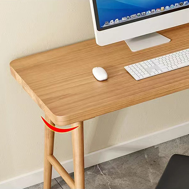 Simple Modern H-Shaped Study Desk Solid Wood Rectangular Desk for Home