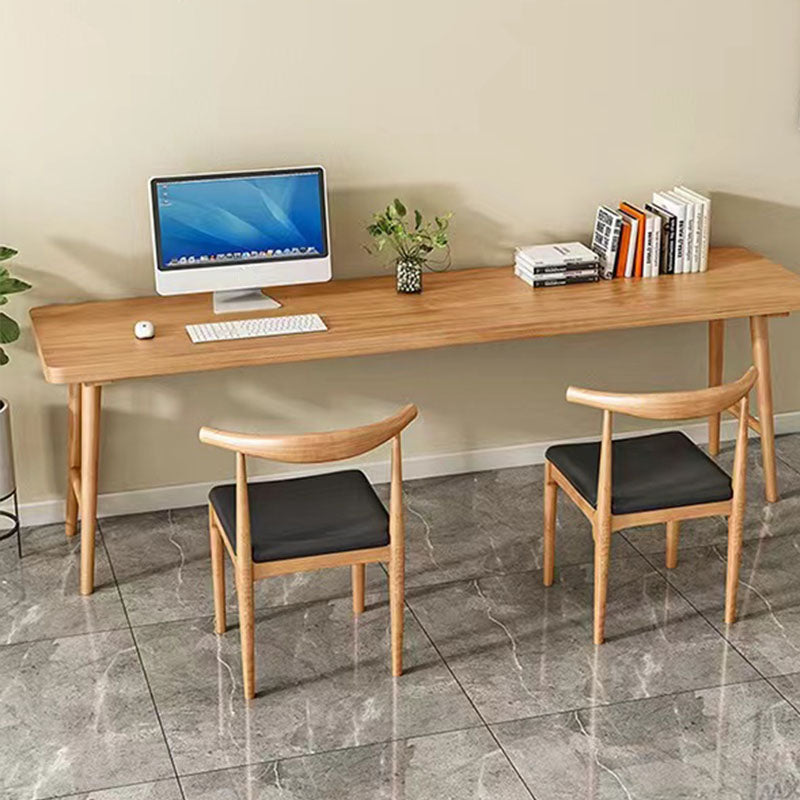 Simple Modern H-Shaped Study Desk Solid Wood Rectangular Desk for Home