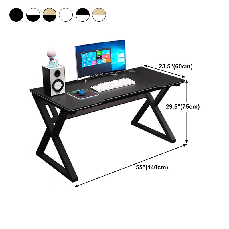 Manufactured Wood Top Computer Desk Industrial Steel Base Desk with Cable Management