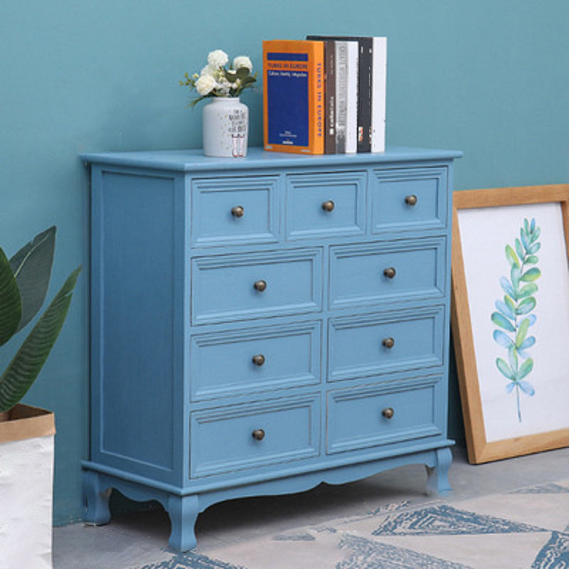 Nautical Matte Finish Storage Chest Solid Wood Bedroom Dresser