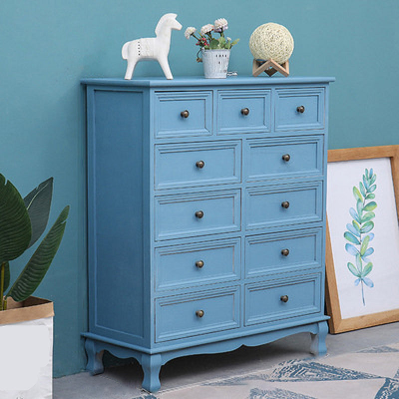 Nautical Matte Finish Storage Chest Solid Wood Bedroom Dresser