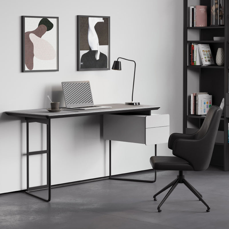 Contemporary Style Office Desk for Home and Office Writing Desk with 2-drawer