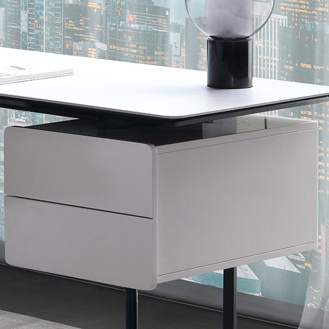 Contemporary Style Office Desk for Home and Office Writing Desk with 2-drawer