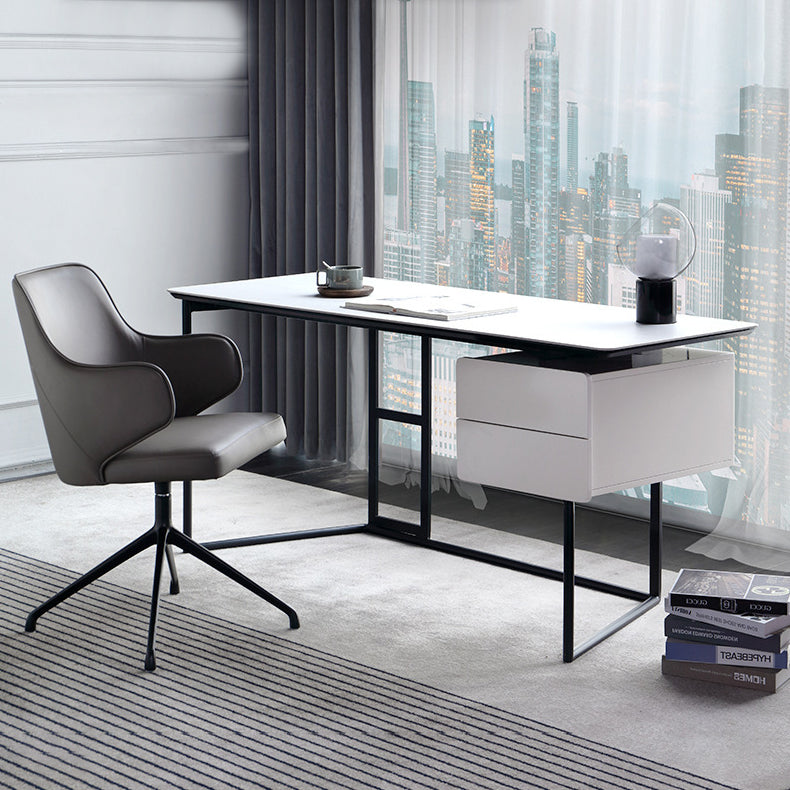 Contemporary Style Office Desk for Home and Office Writing Desk with 2-drawer