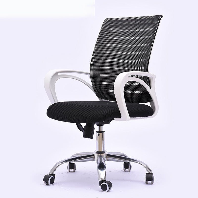 Black Mesh Office Chair Plastic Frame Desk Chair with Wheels