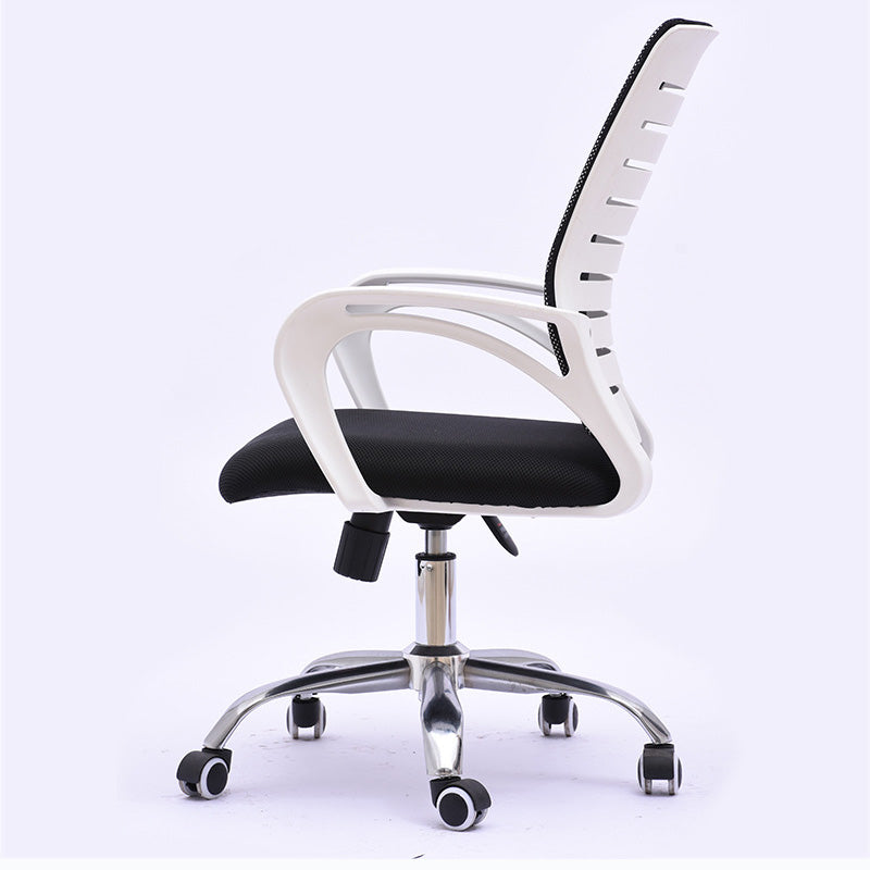 Black Mesh Office Chair Plastic Frame Desk Chair with Wheels