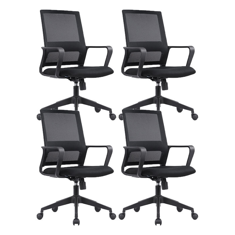 Black Mesh Office Chair Home Rotatable Desk Chair with Wheels