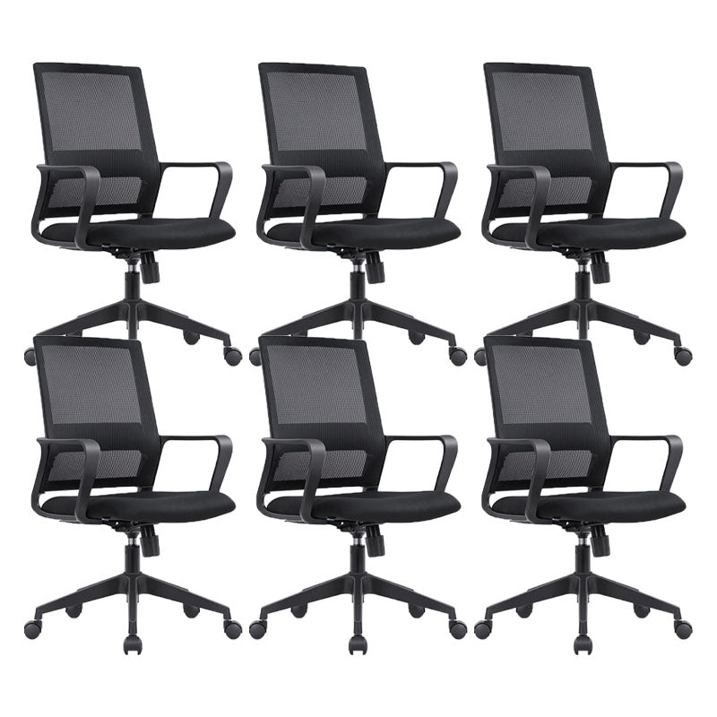 Black Mesh Office Chair Home Rotatable Desk Chair with Wheels