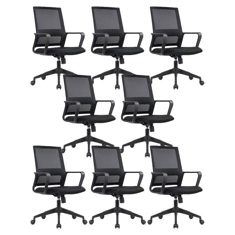 Black Mesh Office Chair Home Rotatable Desk Chair with Wheels