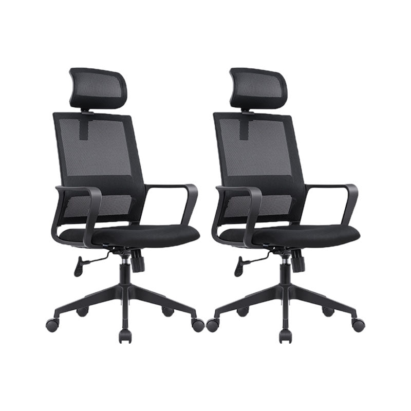 Black Mesh Office Chair Home Rotatable Desk Chair with Wheels