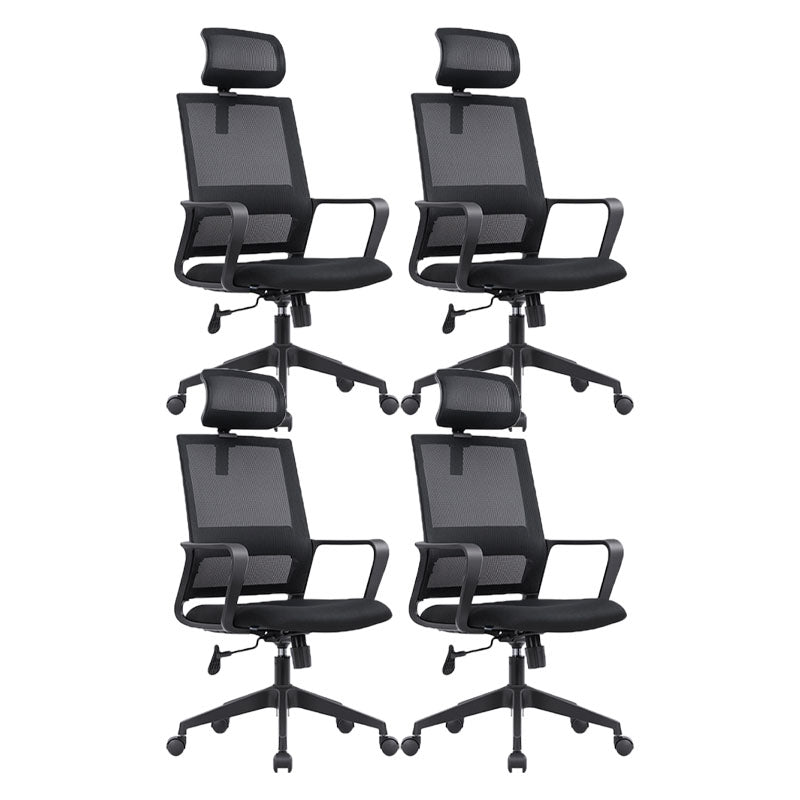 Black Mesh Office Chair Home Rotatable Desk Chair with Wheels