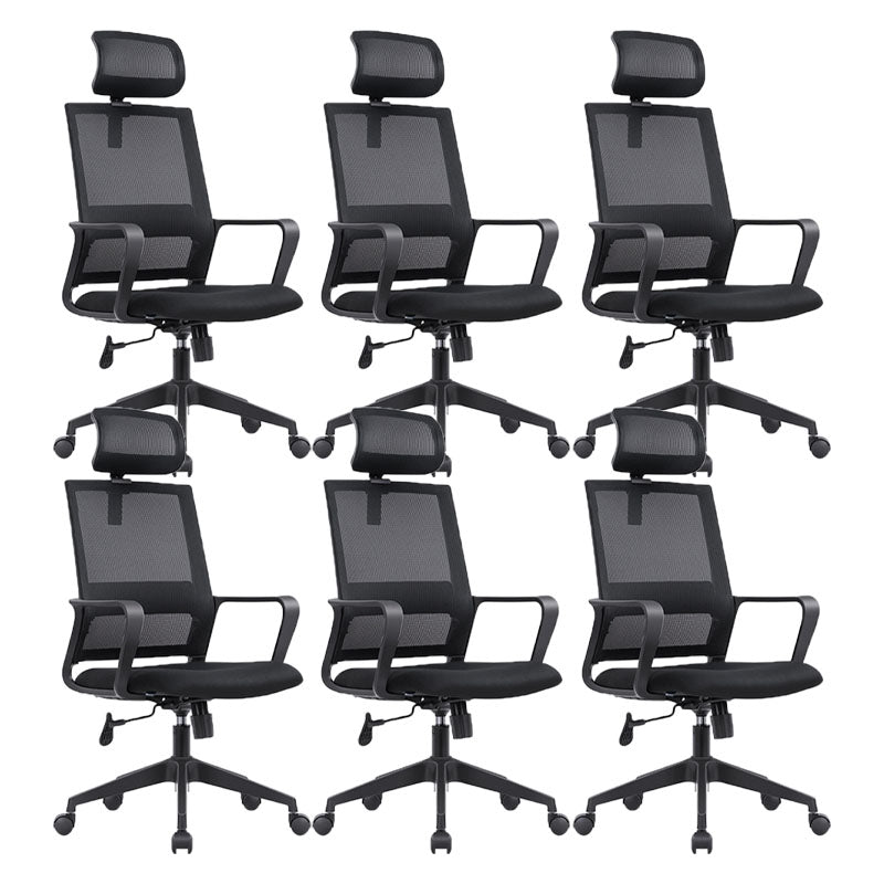 Black Mesh Office Chair Home Rotatable Desk Chair with Wheels