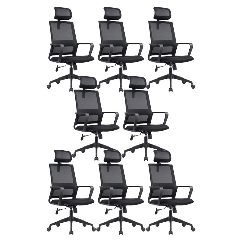 Black Mesh Office Chair Home Rotatable Desk Chair with Wheels