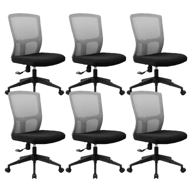 Black Mesh Rotatable Office Chair Height Adjustable Desk Chair with Wheels