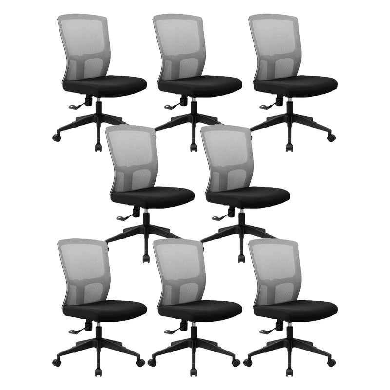 Black Mesh Rotatable Office Chair Height Adjustable Desk Chair with Wheels