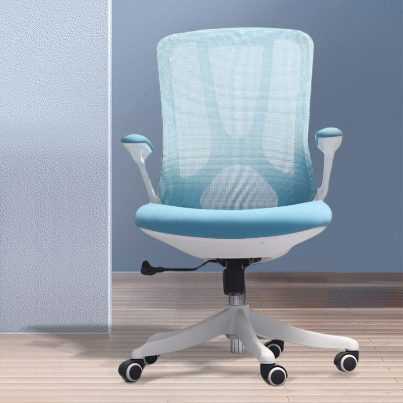 Rotatable Mesh Office Chair Nylon Frame Desk Chair with Wheels