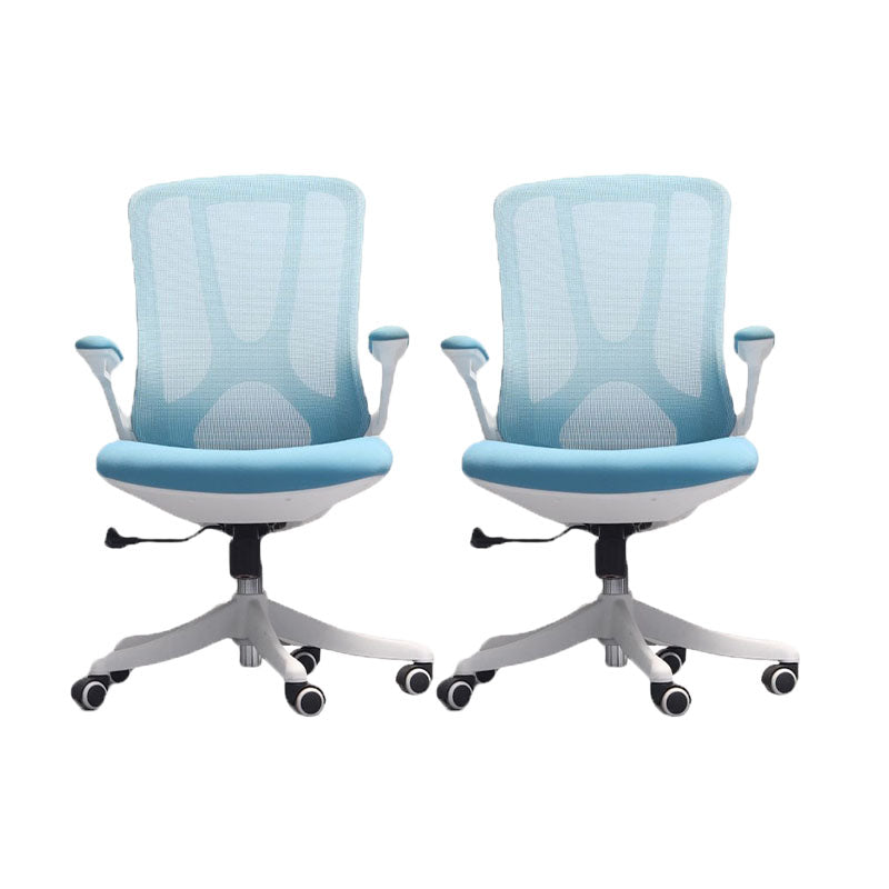 Rotatable Mesh Office Chair Nylon Frame Desk Chair with Wheels