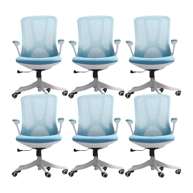 Rotatable Mesh Office Chair Nylon Frame Desk Chair with Wheels