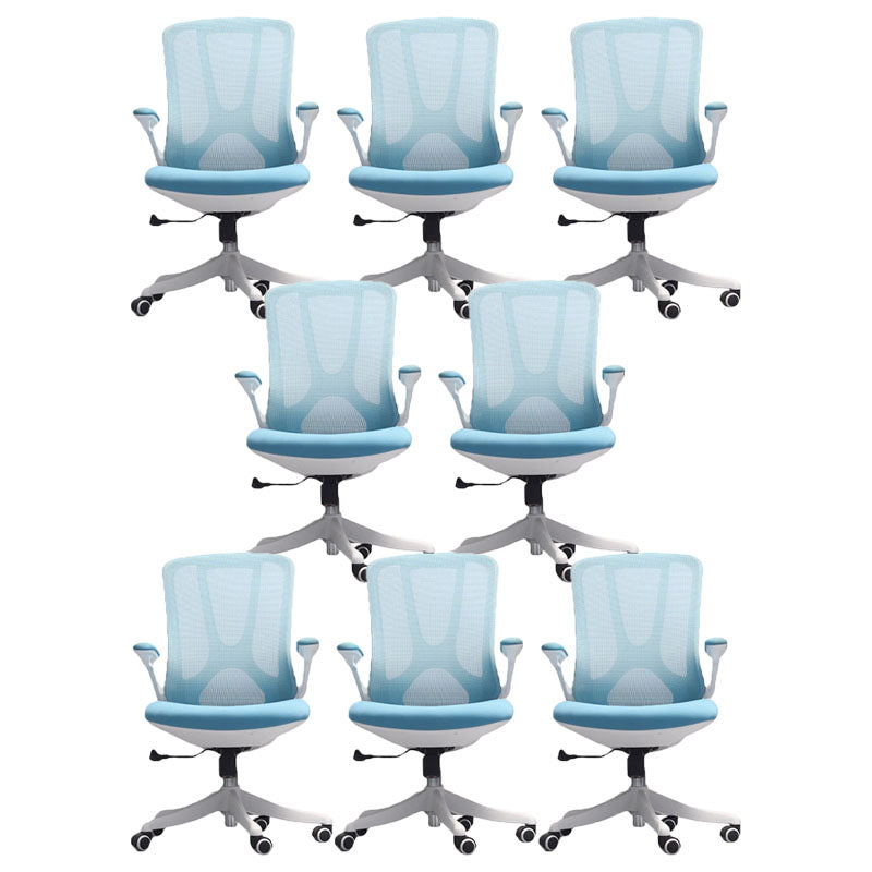 Rotatable Mesh Office Chair Nylon Frame Desk Chair with Wheels