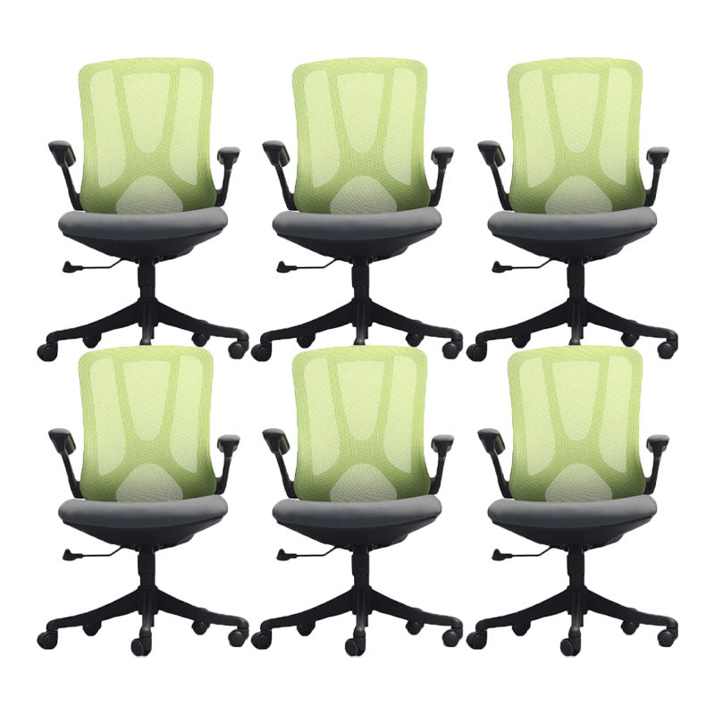 Rotatable Mesh Office Chair Nylon Frame Desk Chair with Wheels