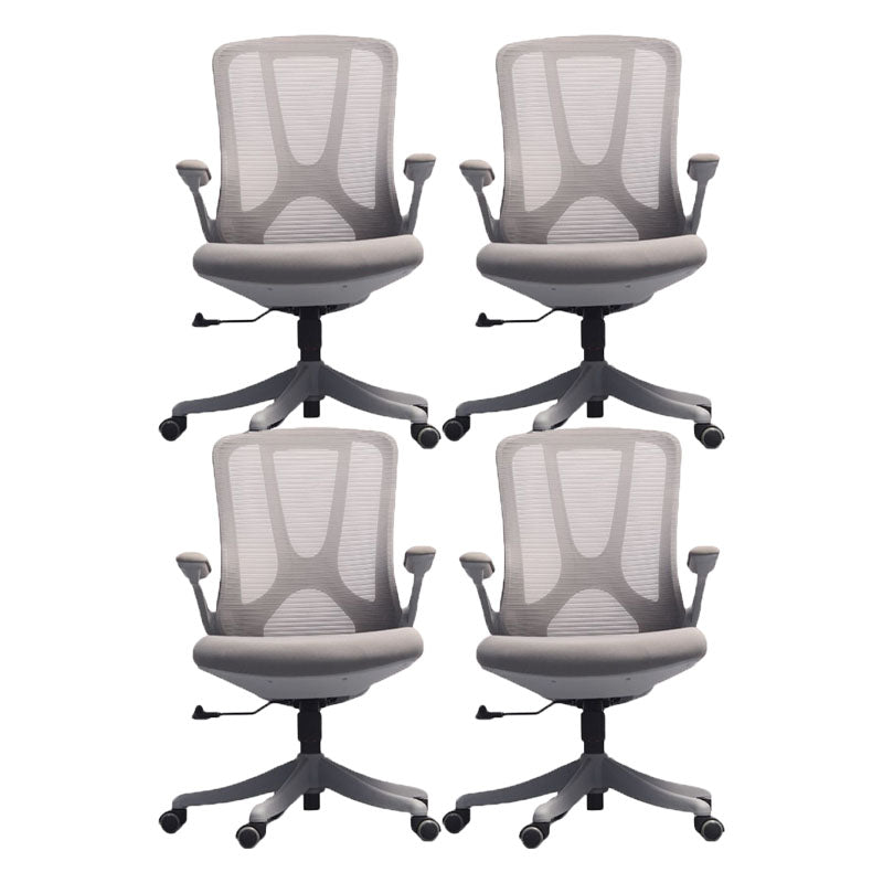 Rotatable Mesh Office Chair Nylon Frame Desk Chair with Wheels