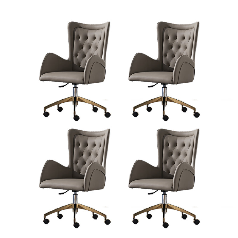 Mid Back Task Chair Steel Frame Rotatable Sponge Office Chair