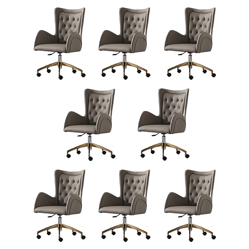 Mid Back Task Chair Steel Frame Rotatable Sponge Office Chair