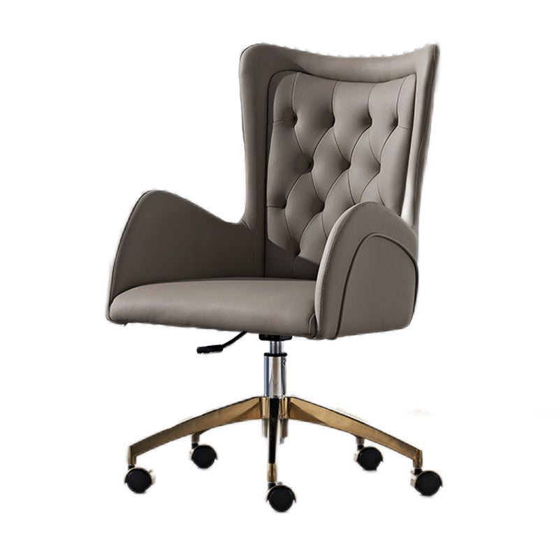 Mid Back Task Chair Steel Frame Rotatable Sponge Office Chair