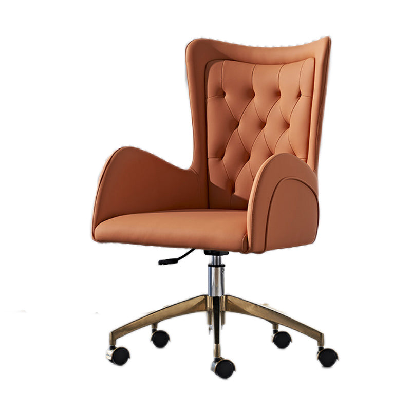 Mid Back Task Chair Steel Frame Rotatable Sponge Office Chair