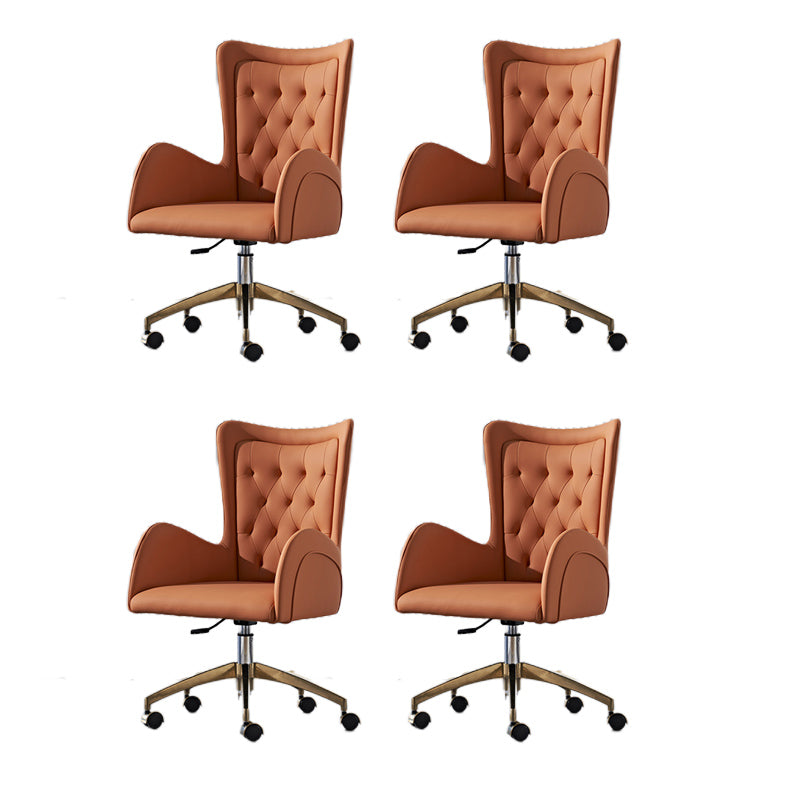 Mid Back Task Chair Steel Frame Rotatable Sponge Office Chair