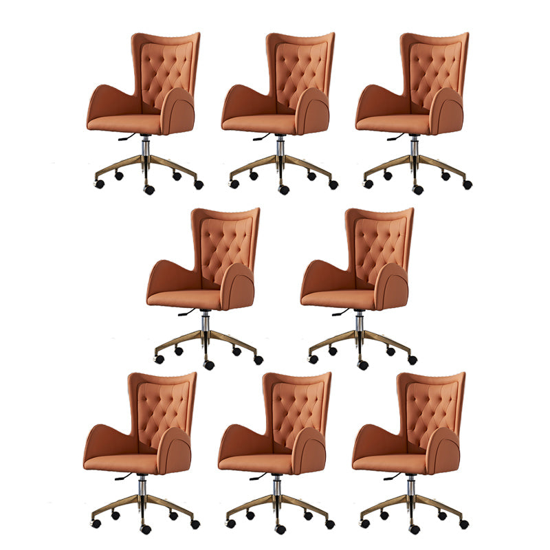 Mid Back Task Chair Steel Frame Rotatable Sponge Office Chair