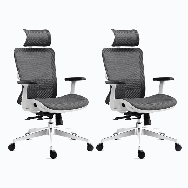 Black High Back Task Chair Rotatable Mesh Office Chair with Wheels