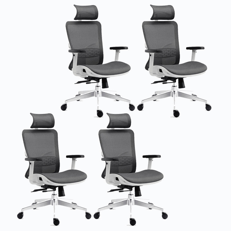 Black High Back Task Chair Rotatable Mesh Office Chair with Wheels