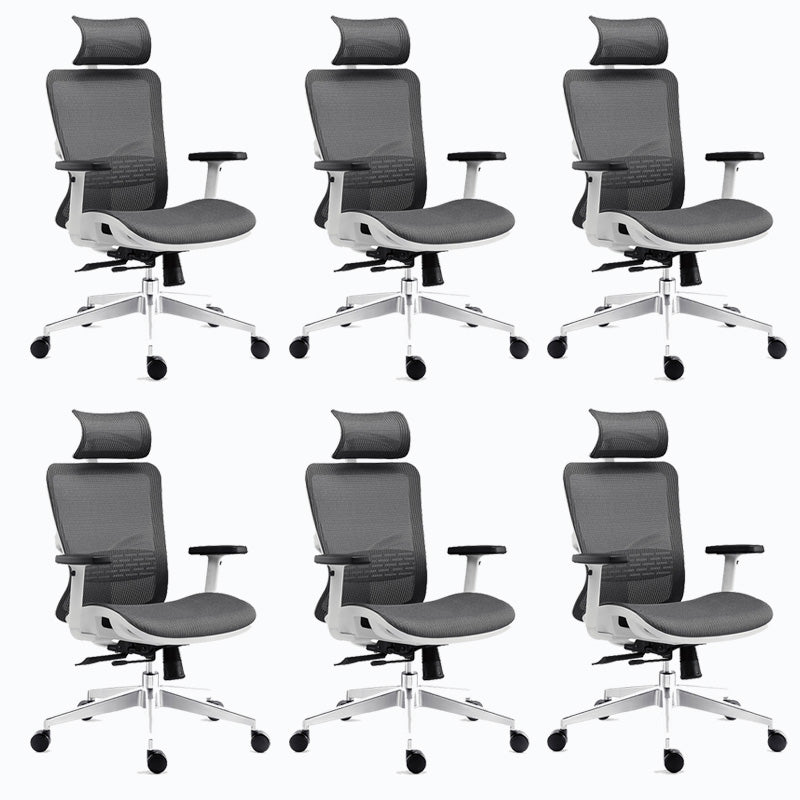 Black High Back Task Chair Rotatable Mesh Office Chair with Wheels