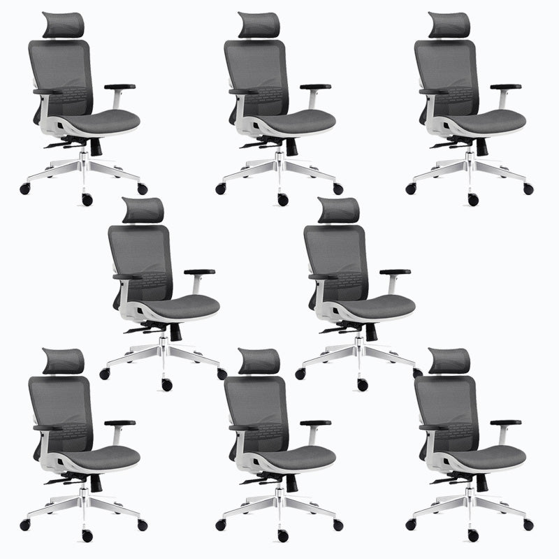 Black High Back Task Chair Rotatable Mesh Office Chair with Wheels