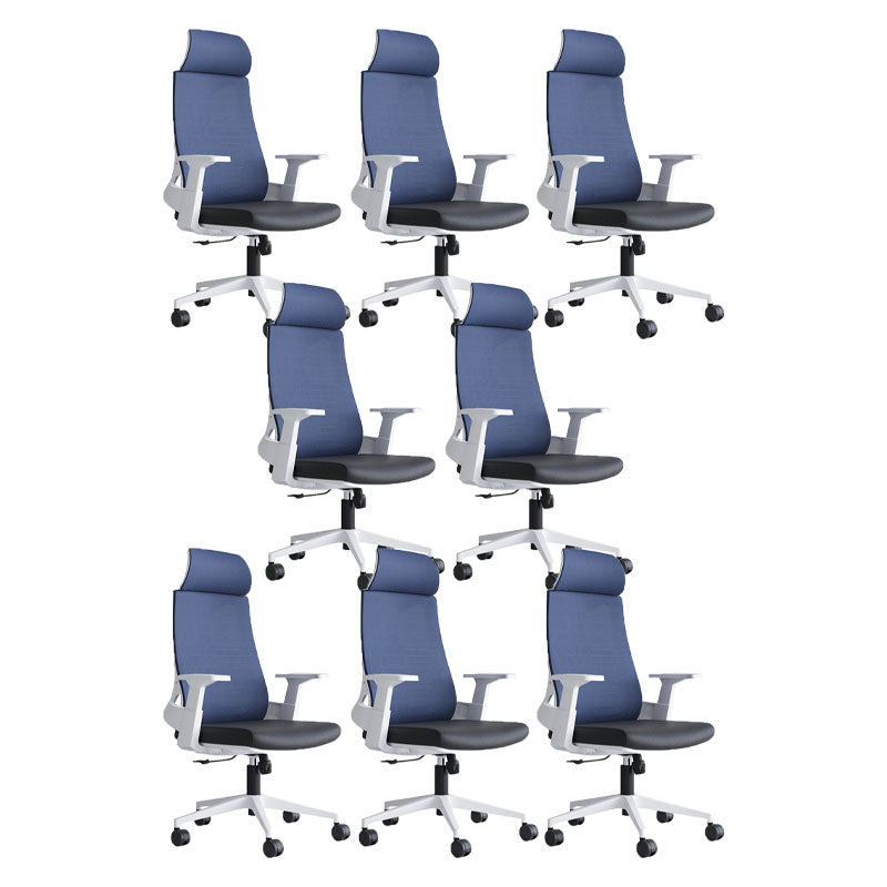 High Back Task Chair Mesh Adjustable Arm Office Chair with Wheels