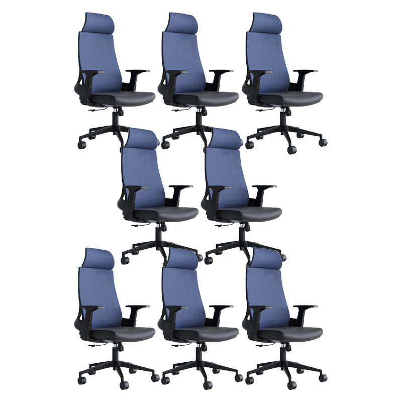 High Back Task Chair Mesh Adjustable Arm Office Chair with Wheels