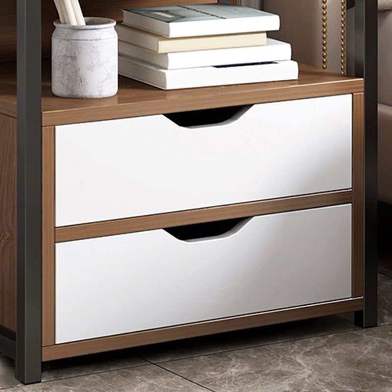 Modern Drawer Storage Nightstand 20 Inch H Imitation Wood Shelf Included Night Table