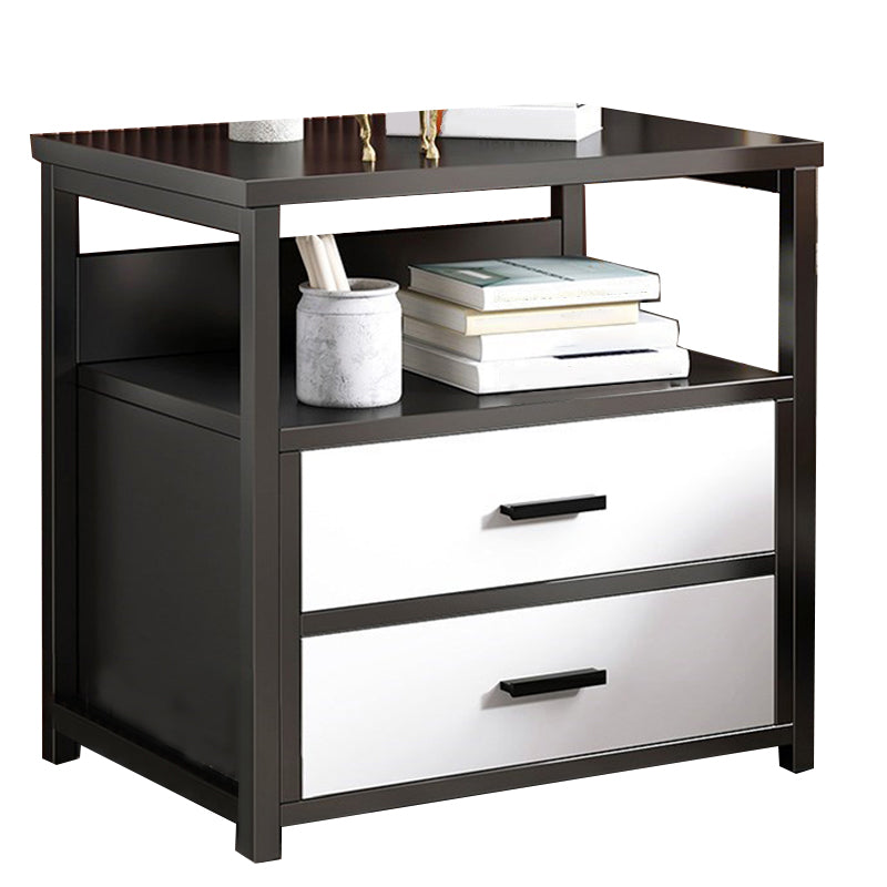 Modern Drawer Storage Nightstand 20 Inch H Imitation Wood Shelf Included Night Table